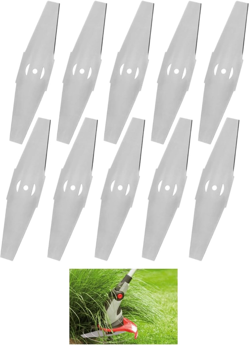 Grastrimmer Bladen Set - 10 Stuks - Metaal - Geschikt voor Accu Grastrimmers - Verbeter uw Tuinonderhoud - ShopVlot