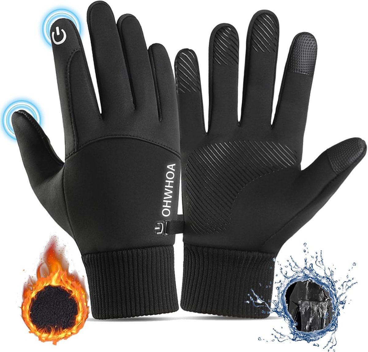 Waterdichte winterhandschoenen - thermisch - touch screen - ideaal voor motorrijden - ShopVlot