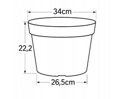 Interplast LBCZ Kweekpot 15L Ø34cm - Zwart