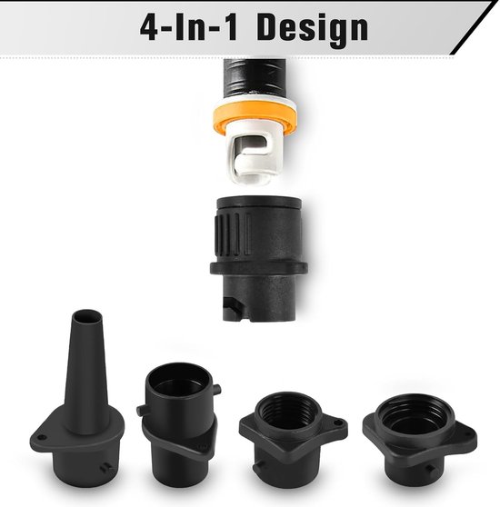 Paddleboard Pomp Adapter - Luchtbevestiging Connector - Watersport Opblazen - Lekvrije Afdichting 4-in-1 - Compact Lichtgewicht - Meerkleurig van Merkloos — afbeelding 2