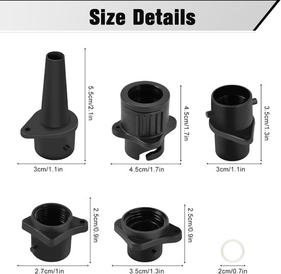 Paddleboard Pomp Adapter - Luchtbevestiging Connector - Watersport Opblazen - Lekvrije Afdichting 4-in-1 - Compact Lichtgewicht - Meerkleurig van Merkloos — afbeelding 5