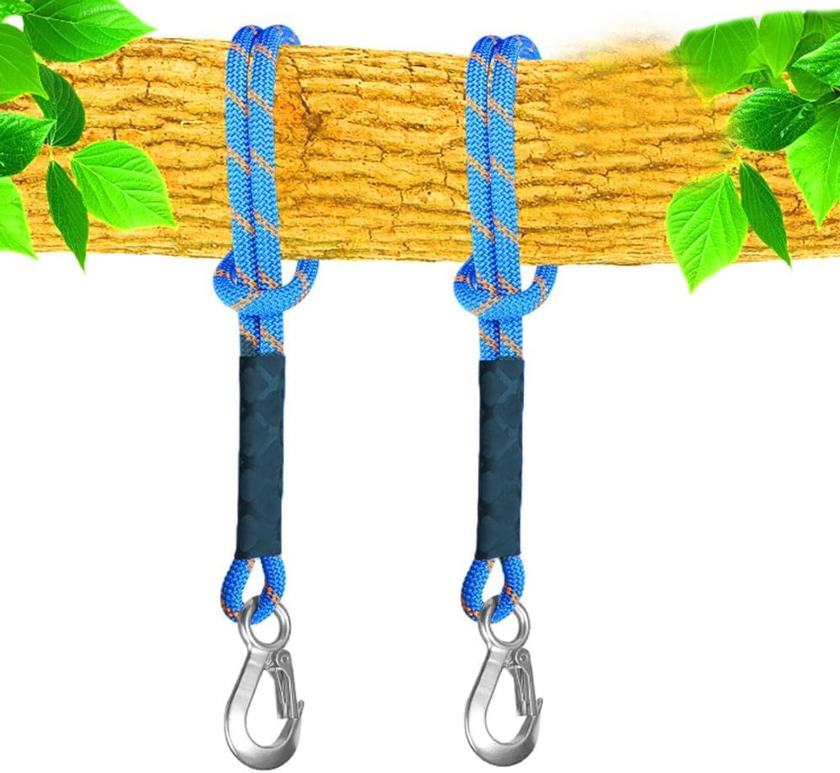 Schommelbevestiging set 50cm - Hoge kwaliteit polyester - Inclusief RVS haken - Ideaal voor binnen en buiten - ShopVlot