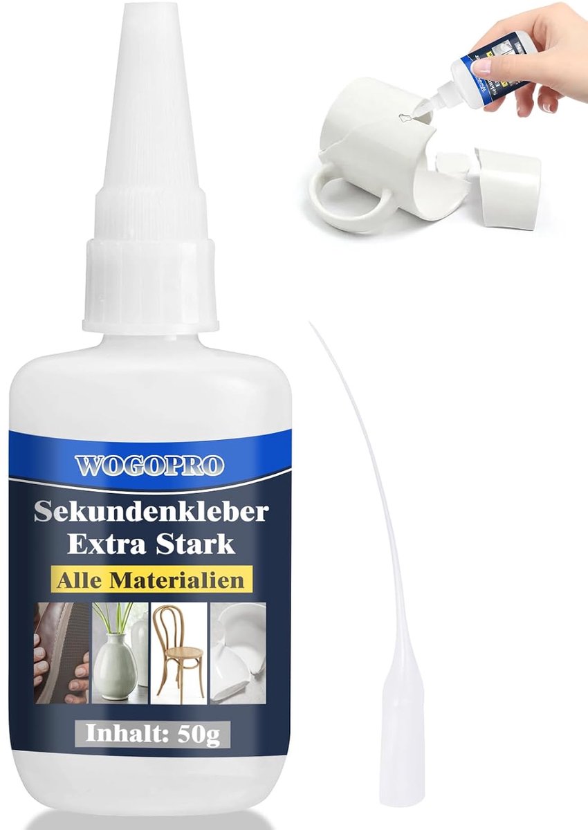 Superlijm 50g - Extra sterk - Water- en hittebestendig - Ideaal voor diverse materialen - ShopVlot