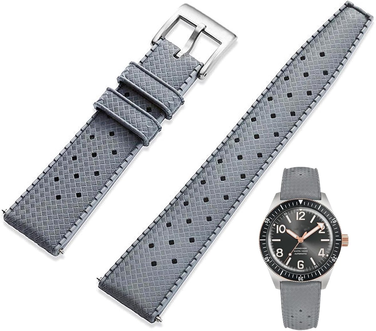 Watchband 18mm 20mm 22mm - Tropical FKM Rubber - Fluorescent en duurzaam - Perfect voor dagelijks gebruik - SnelShoppen