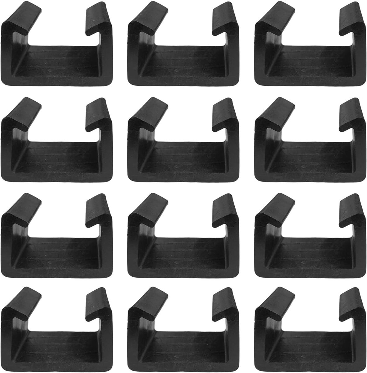 Sofa clips 12 stuks - plastic bevestigingsclips - zwart - voor duurzame meubelaansluiting - SnelShoppen