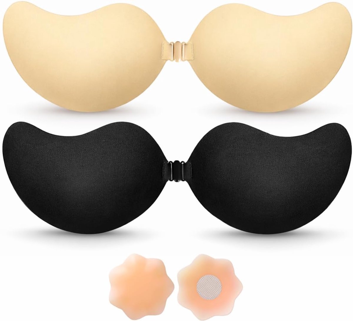 Adhesive bh push-up - cup A-D - silicone en onzichtbaar - perfecte steun zonder schouderbanden - SnelShoppen