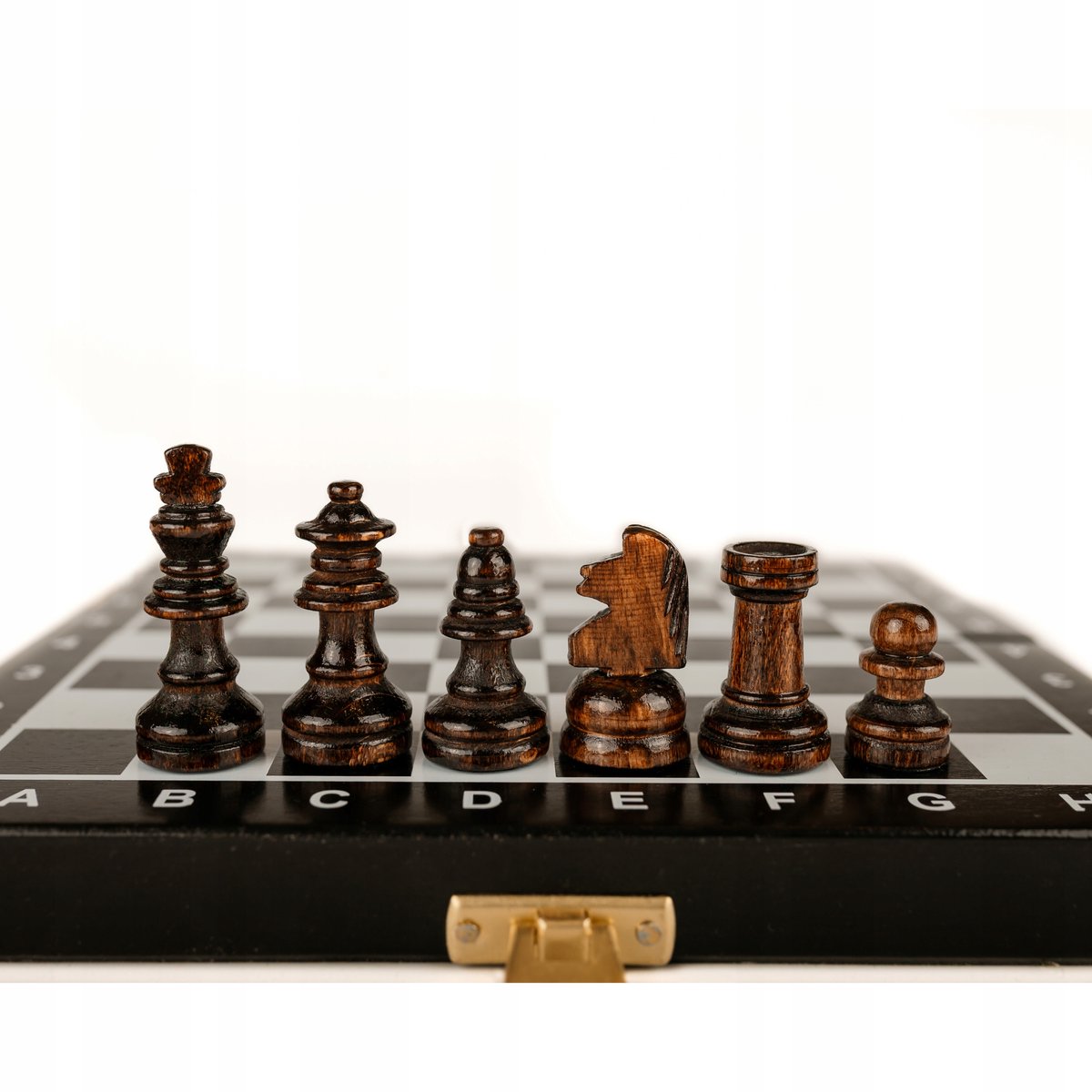Compact Houten Schaakspel 20cm - Handgemaakt, ideaal cadeau