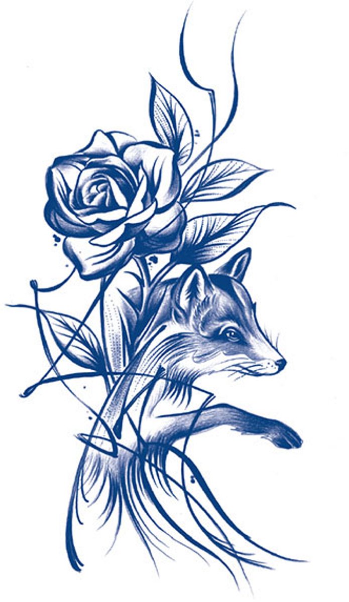Tijdelijke tattoo Fox and Bloom 2 weken