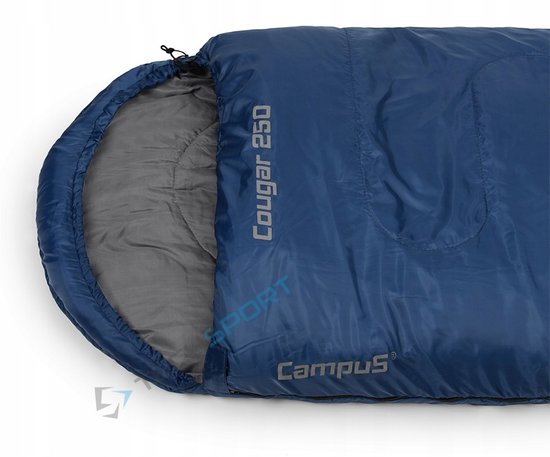 Campus Cougar 250 Slaapzak - 2-in-1, -5°C, Navy, Linkse Rits van Campus — afbeelding 2