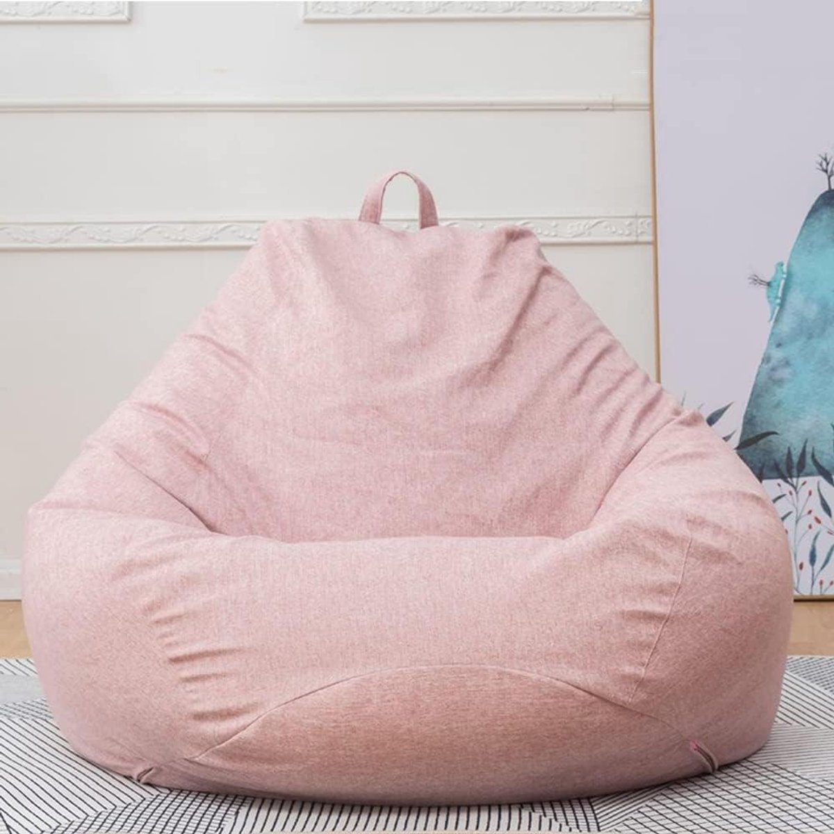 Zitzakhoes - Zitkussenhoes - Ontspannen Lezen - Zonder Vulling - 80 x 90 cm - Roze