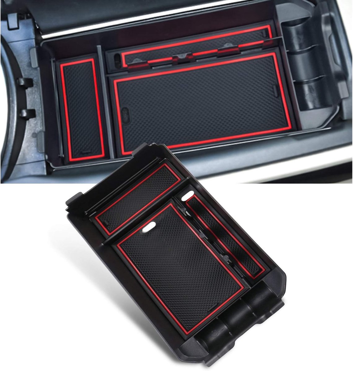 Opbergdoos voor middenconsole - Organizer voor Mercedes C Class W205 2015-2024 - Met antislipmat - ShopVlot