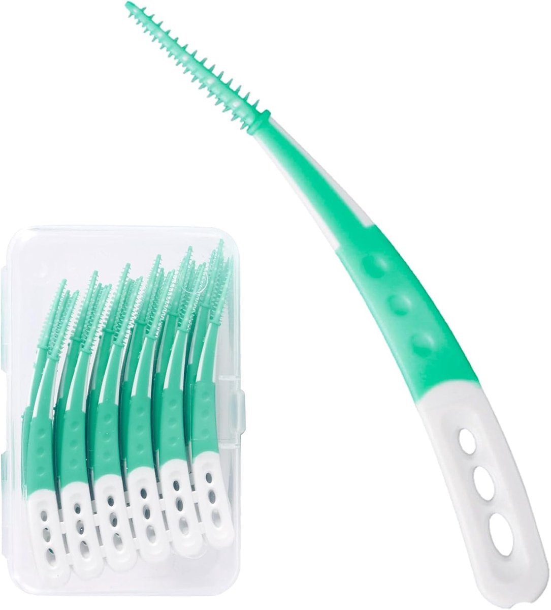 Interdentale borstels 65 cm - 60 stuks - Hygienisch en compact - Voor dagelijkse mondverzorging - ShopVlot