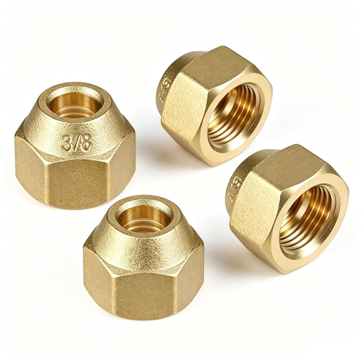 Wartelmoeren 3/8 inch - Messing - Voor split-airconditioners - Duurzaam en corrosiebestendig - SnelShoppen