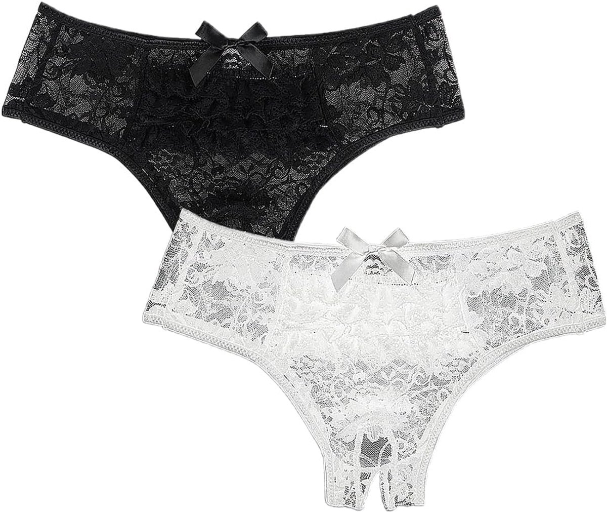 Tweedelige kanten string slip - open teen - katoenen kruis - stijlvol en comfortabel ondergoed - SnelShoppen