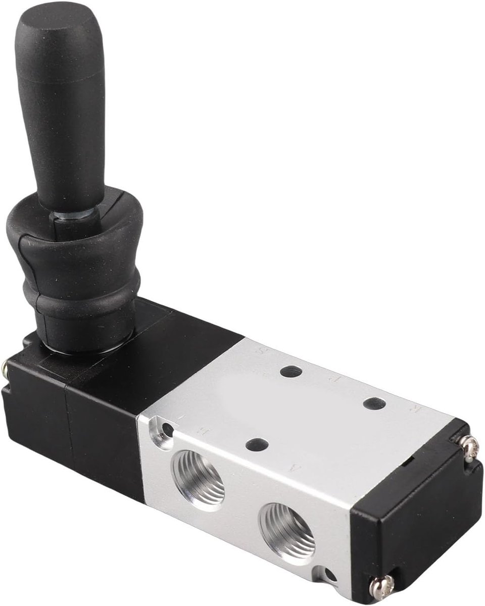 Handmatige regelklep 5-poorts - 3-positie hendel - compact ontwerp - voor pneumatische systemen - ShopVlot