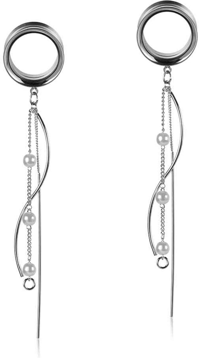 Oormeetinstrumenten 8 mm - dubbel geflared tunnel - ketting expander stretchers - ideaal voor stretching - ShopVlot