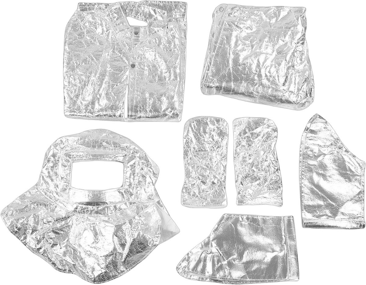 Hitte-isolerende set - vlamvertragende aluminium kleding - 1000-1200°C temperatuurweerstand - voor brandweermensen - ShopVlot