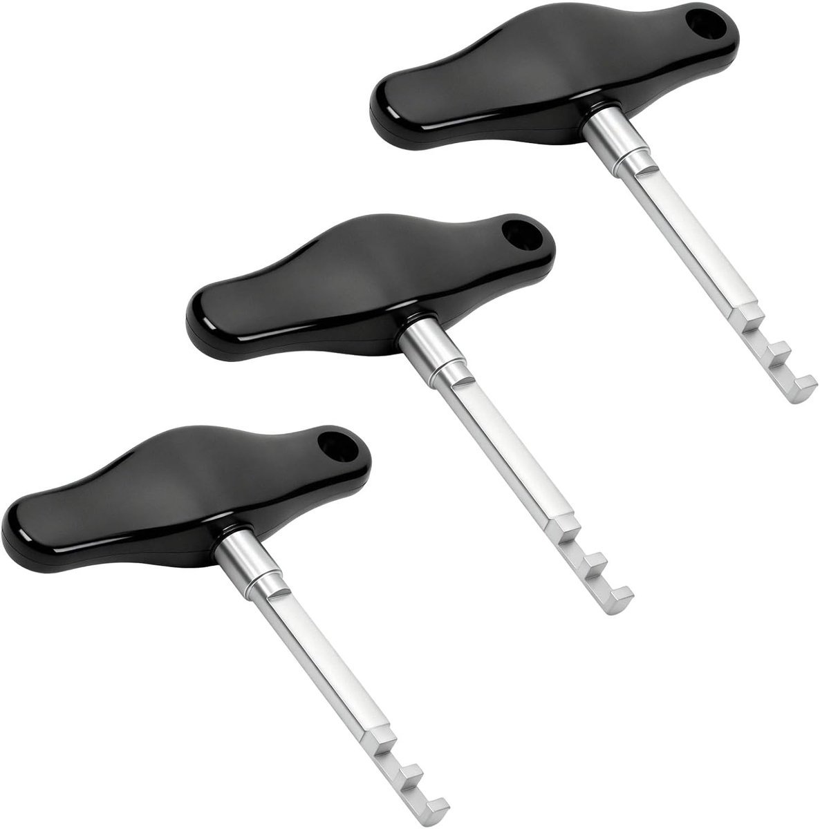Connector puller 11 x 9,5 cm - 3 stuks - zwart - voor het verwijderen van autostekkers - ShopVlot