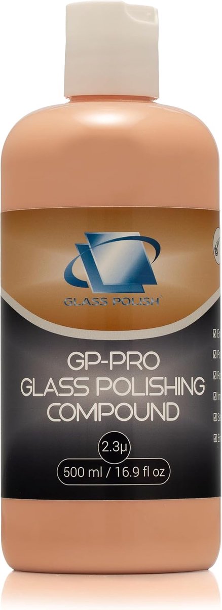 Glaspolish 500 ml - Professionele ceriumoxide formule - Verwijdert krassen en vlekken - Ideaal voor glasafwerking - ShopVlot