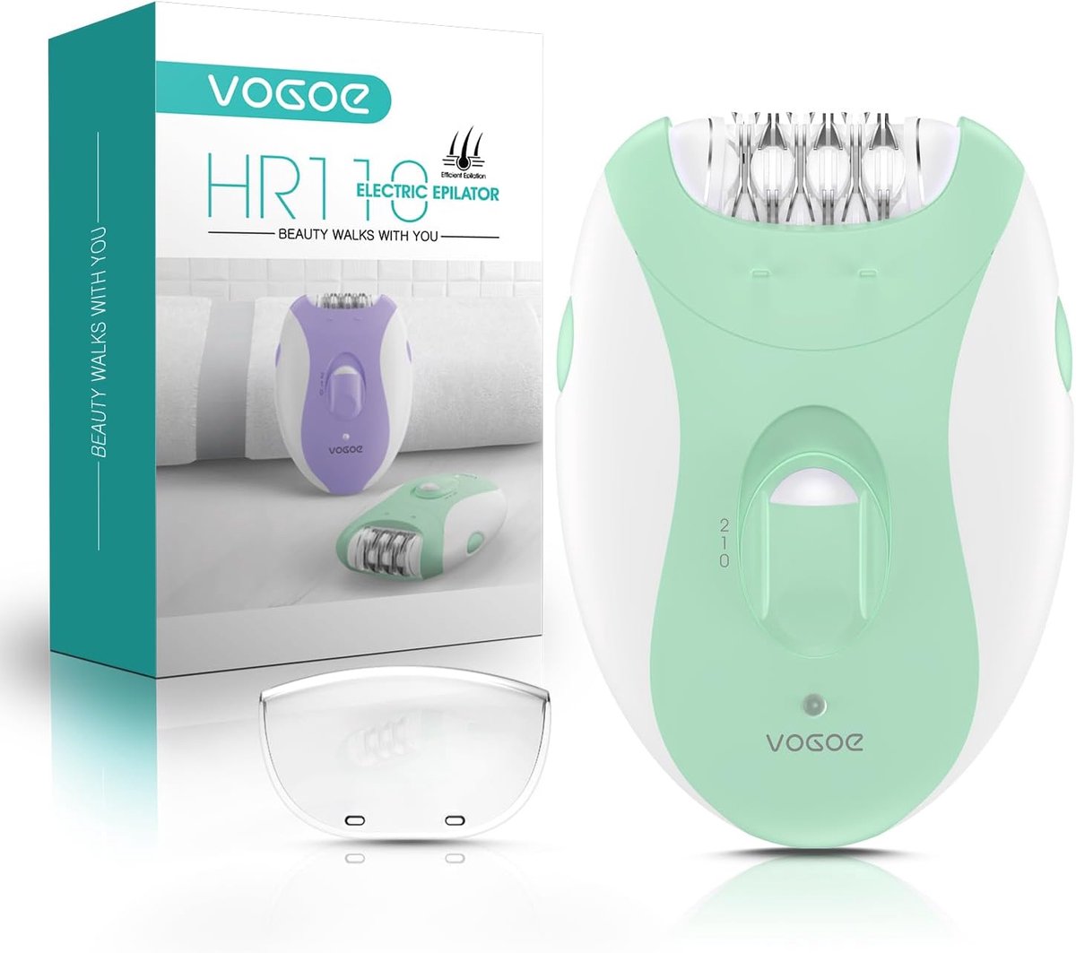 Epilator voor vrouwen met 21 pincetten - Draadloos en oplaadbaar - Met LED-lamp - Voor gladde huid - ShopVlot