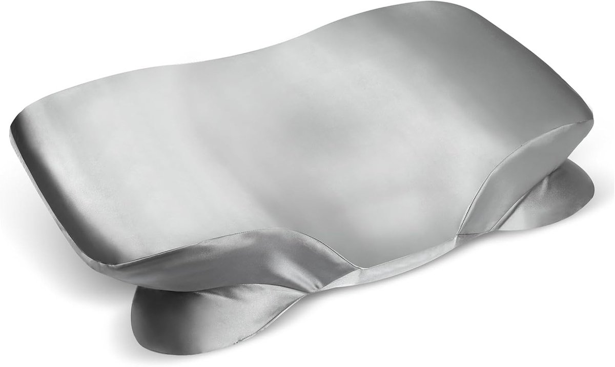 Cushion cover 60 x 40 cm - satijn - grijs - zachte uitstraling - ShopVlot