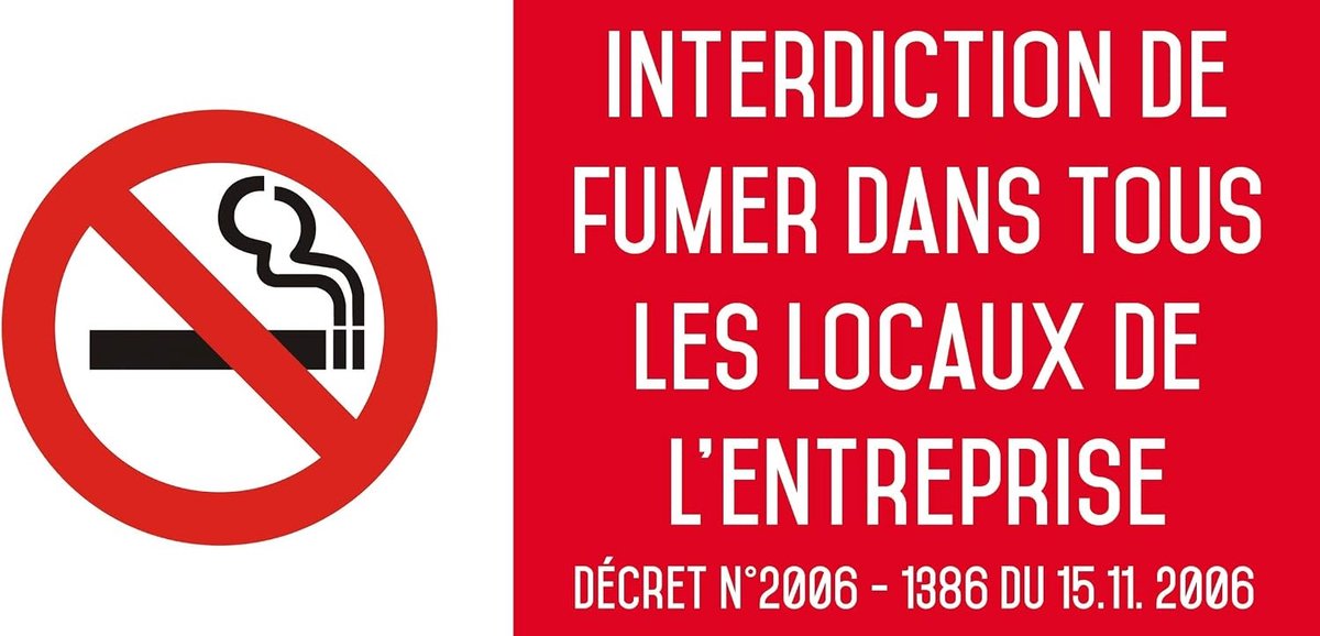 Rookverbod sticker 200 x 100 mm - vinyl waterdicht - duidelijk herkenbaar - ideaal voor commerciële ruimtes - ShopVlot