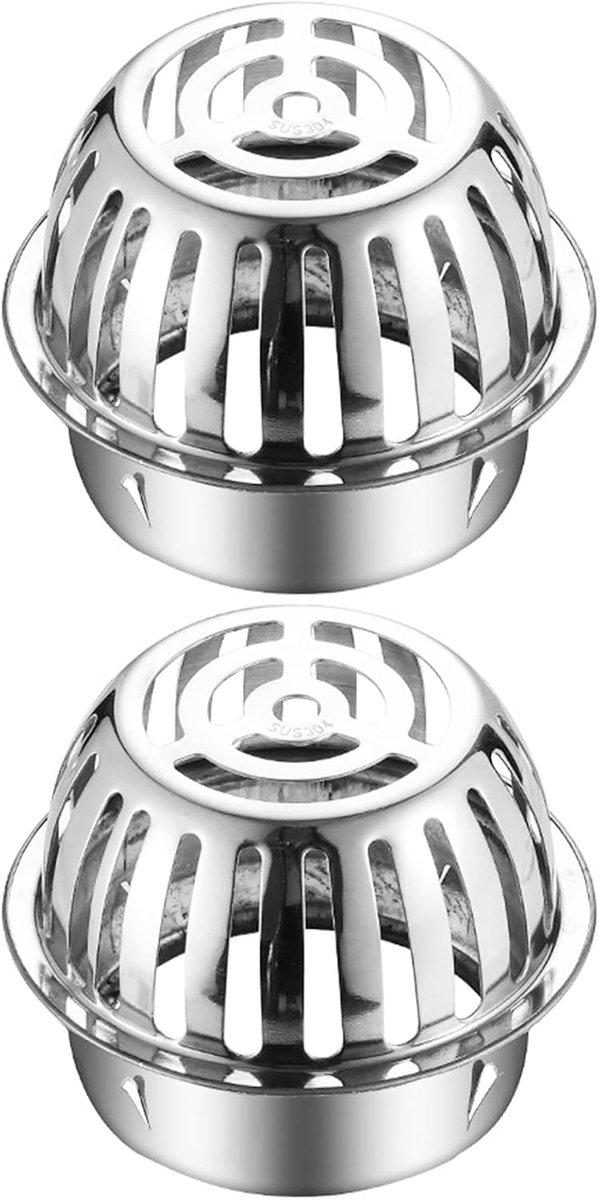 Bladbescherming 2 stuks - diameter 75 mm - roestvrij staal - weerbestendig - ShopVlot