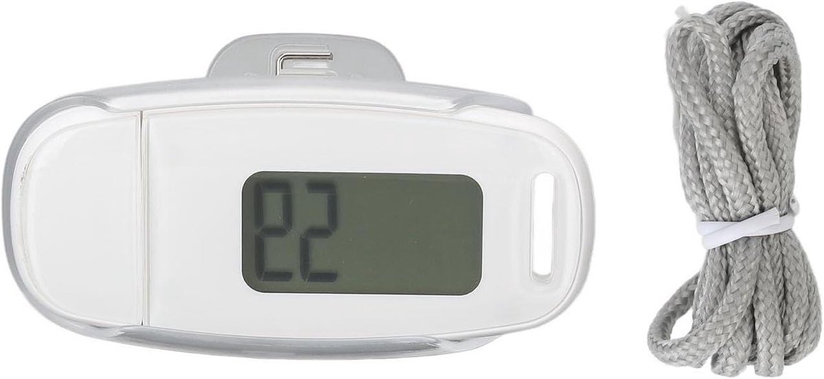 Stappenteller - Pedometer Activiteitentracker - Fitness Doelen - Groot LCD-scherm - 9 x 5 x 4 cm - Wit