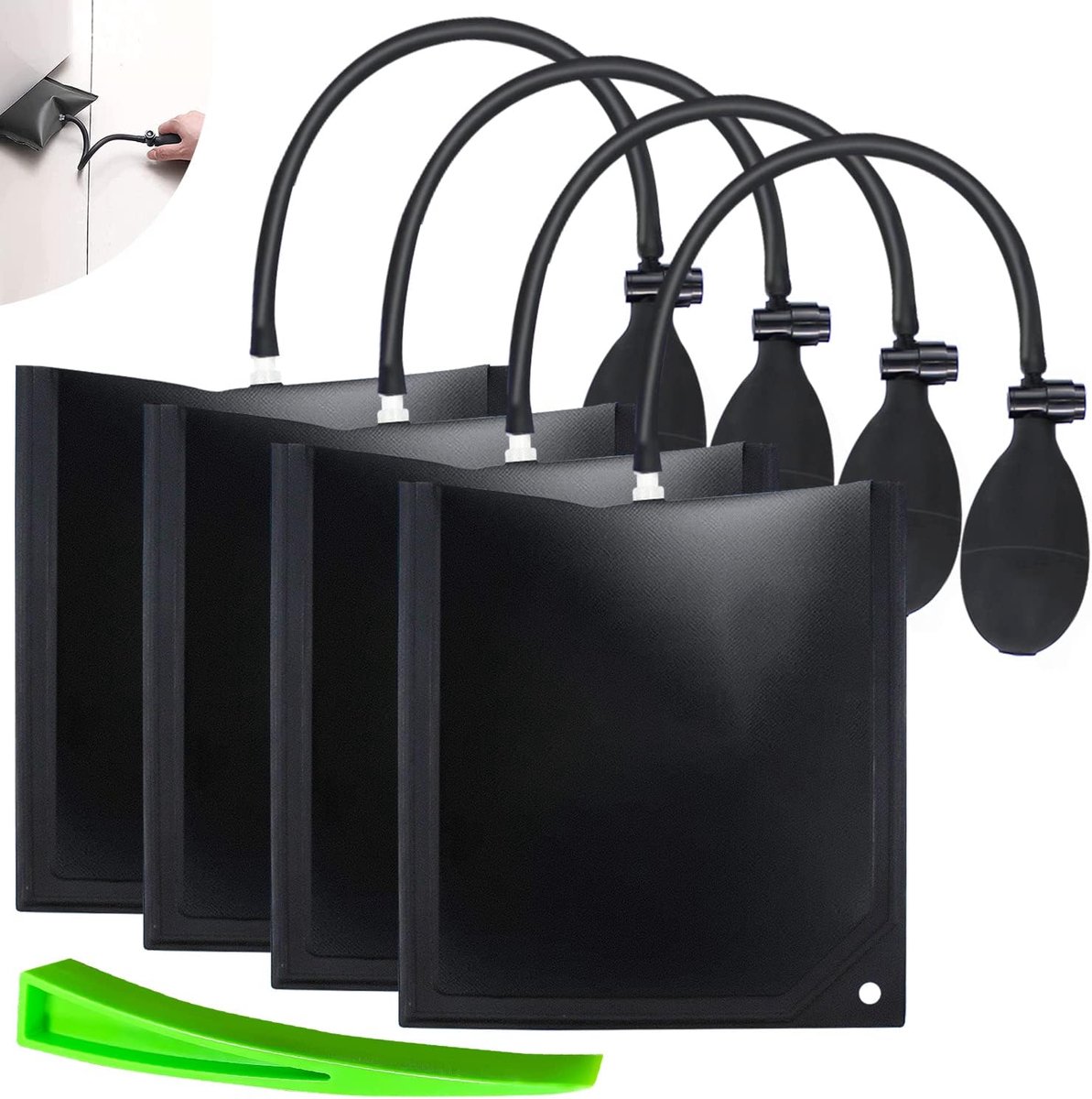 4 stuks, Air Pump Wedge montagehulp voor de installatie van deuren, ramen en autoreparaties, maximale belasting 200 kg