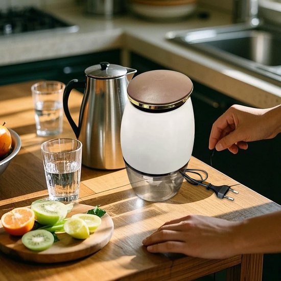 Elektrische hakmolen - Mini keukenmachine - Maaltijden bereiden - Gelijkmatige hakfijnheid - 700 ml kom - Transparant — afbeelding 4