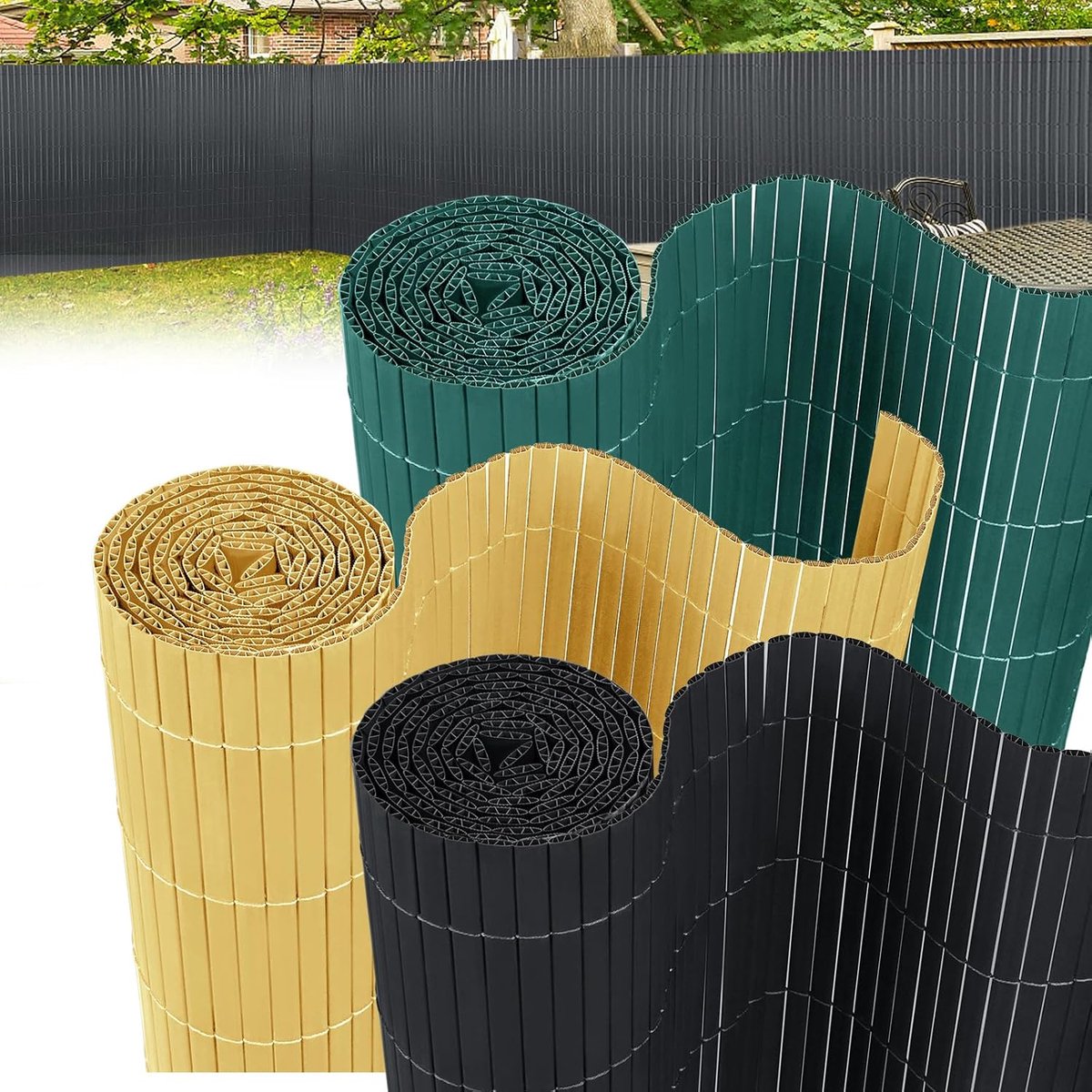 PVC inkijkbeschermingsmat, 160 x 500 cm, balkon, inkijkbescherming, omheining met kabelbinders, inkijkbescherming, windscherm, waterdicht zonder boren voor tuin en terras, antraciet