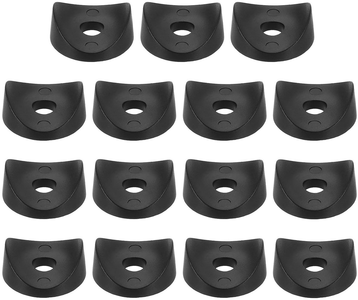 50 stuks kunststof ronde sluitringen, 8 mm x 32 mm x 4 mm zwart, PE concave sluitring, bevestigingselement voor ronde buisbevestiging