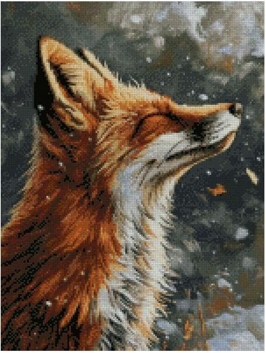 Kits, 14ct aida, 150x200 Stitch 26x36cm Tellende Vos Kruissteek Kit