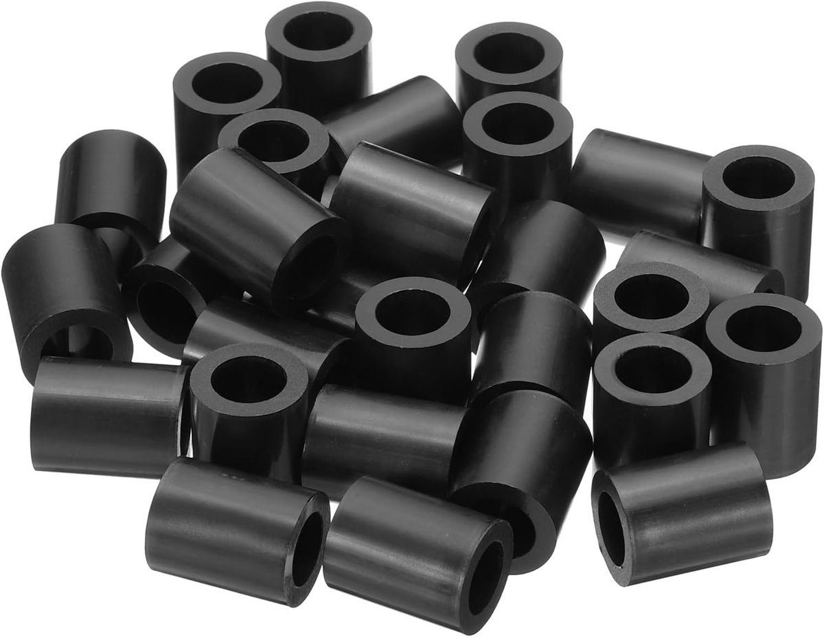 Ronde stopcontacten ABS afstandhouders sluitring, 30 stuks 10,2 mm ID, 16 mm OD, 20 mm lengte zonder schroefdraad, schakelaar en houder afstandhouders hardware voor M10 schroeven