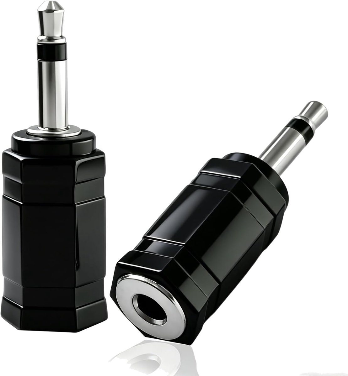 3.5mm Mono Plug naar 3.5mm Female Plug - Zwart - Pack van 2 - Voor microfoon en IR ontvanger - SnelShoppen