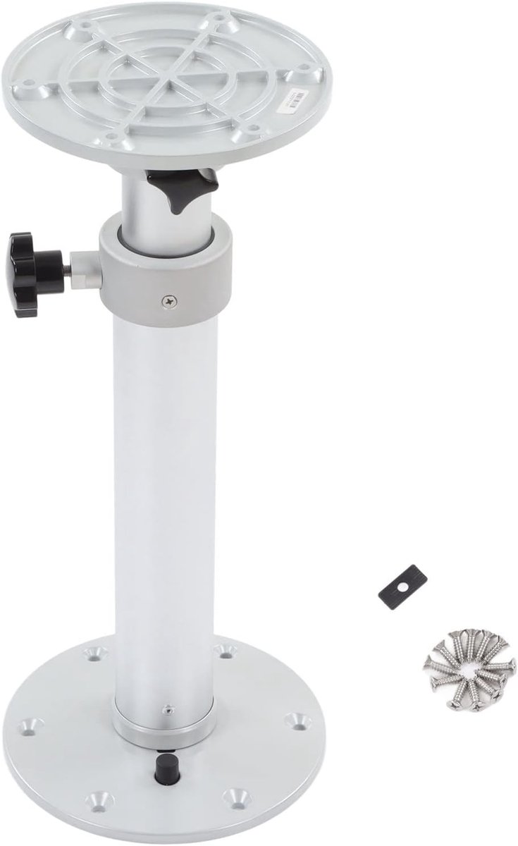 460-700 Mm Verstelbaar 360° Draaibaar Tafelvoetstuk Aluminium Poot Tafelpoten Tafelbasis Afneembaar voor Boot, Jacht, Familie, Balkon
