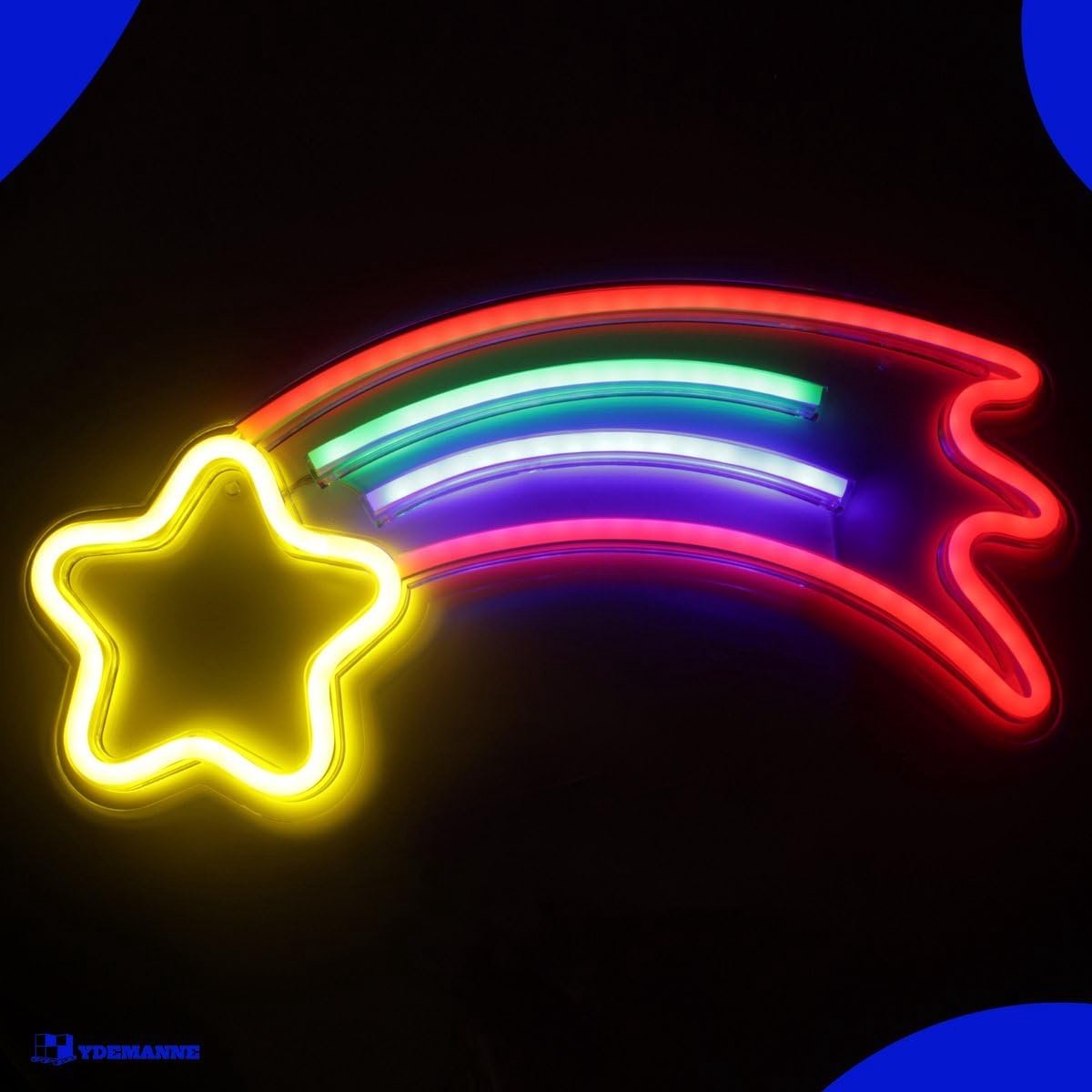 Neon Lamp - Vallende Ster - Neon Verlichting - Inclusief Hanghaakjes - SnelShoppen
