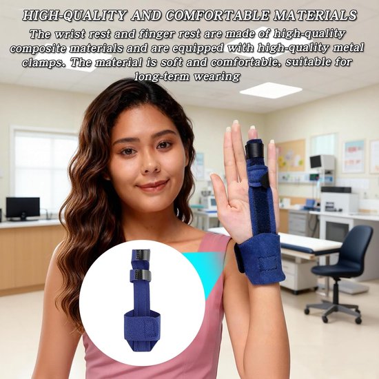 Hand- en Vingerbrace met Metalen Spalk, Zwart, 1 Stuk - Verstelbare Fingerbeugel, Vinger- en Polsondersteuning, Herstel en Pijnverlichting — afbeelding 5