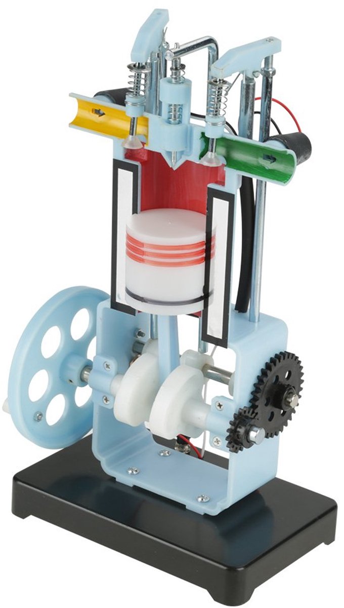 4 Takt Motor Model Verbrandingsmotor Model Kit Motor Model voor Natuurkunde Mechanica Experiment Onderwijs Instrument 4 Takt 32x18x12
