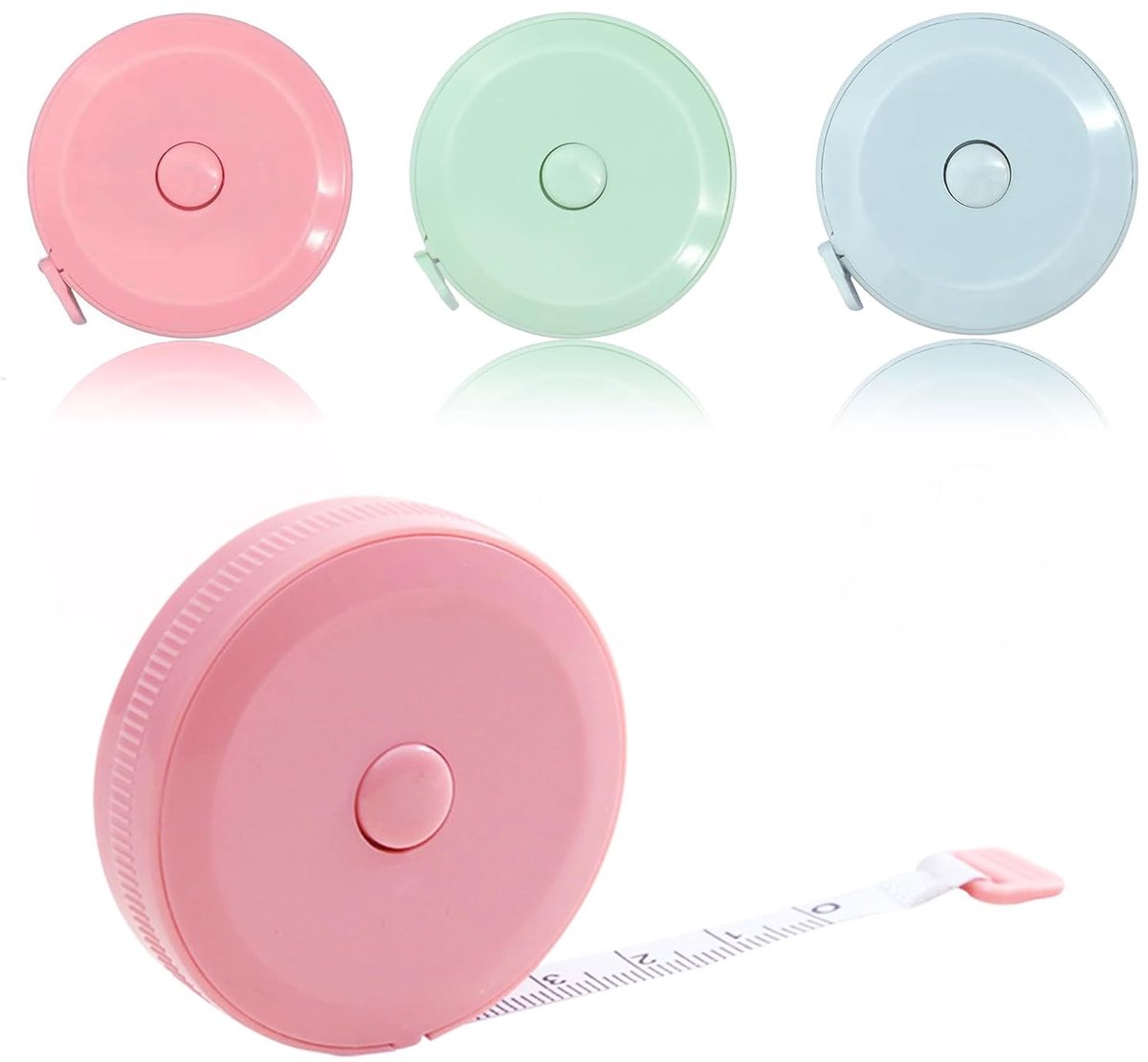 Meetlint set 3 stuks - Mini tape measure - Verschillende kleuren - Altijd bij de hand voor precisie - ShopVlot