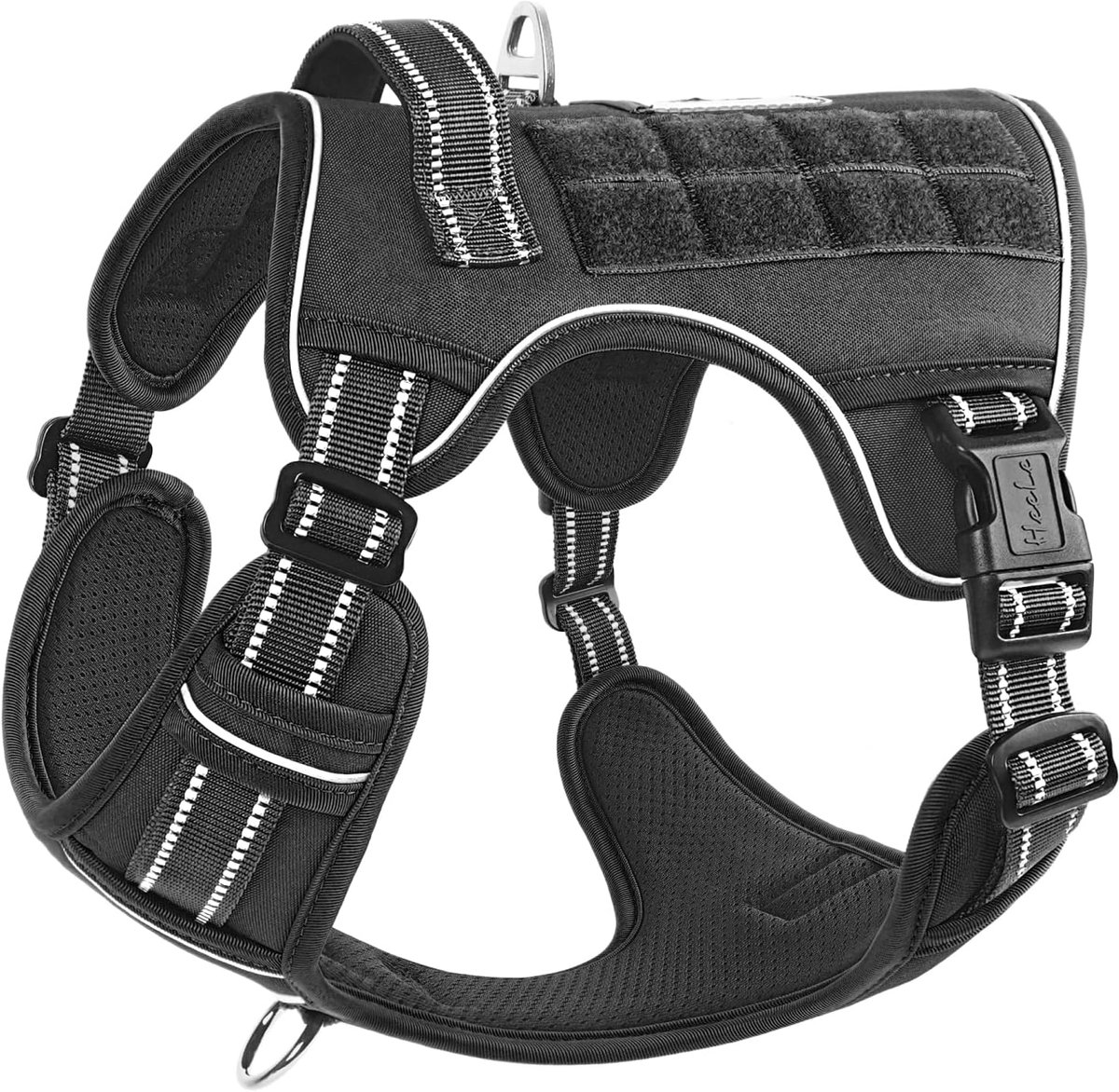 Hondentuigje M - Tactical Dog Harness met Molle Panel - Verstelbaar en Gevoerd - Voorkomt Trekgedrag - ShopVlot