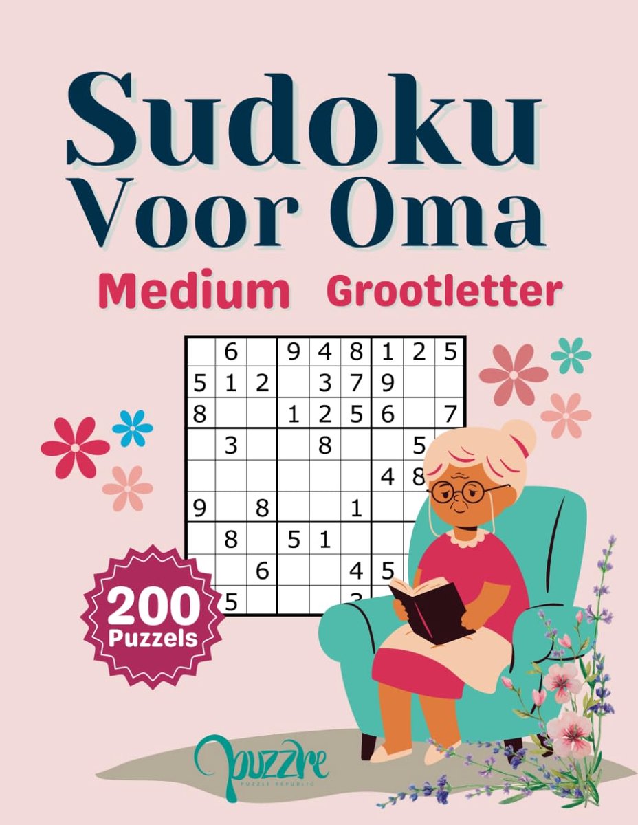 Sudoku voor oma - medium - grootletter - ideaal voor hersentraining - ShopVlot