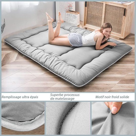 Futonmatras Tatami - Enkel - Grijs - Comfortabel slaapgemak voor elke ruimte - ShopVlot — afbeelding 2