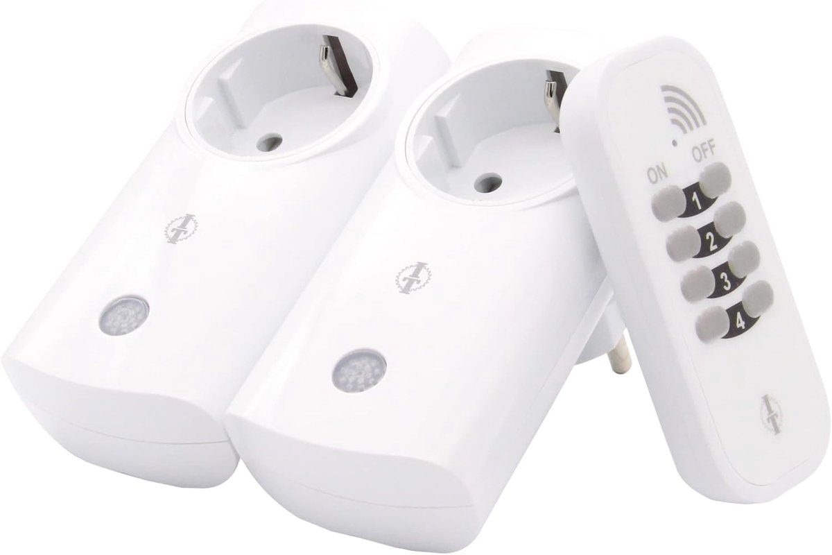 Wireless power tussenstekker - tot 2300 Watt - met afstandsbediening - eenvoudig schakelen van verlichting - ShopVlot