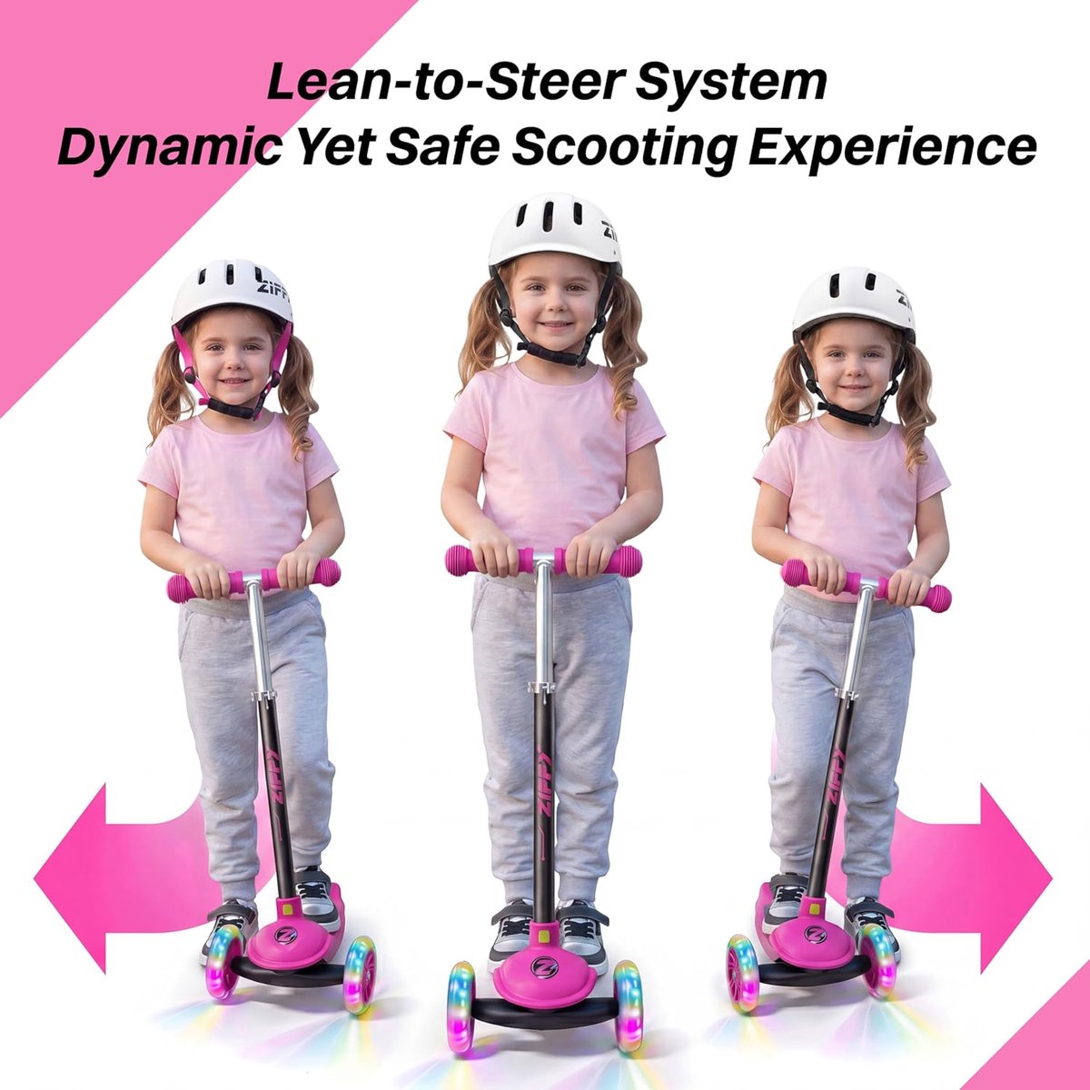 Driewieler Scooter voor Kinderen 3-5 jaar - LED Lichtwielen - Verstelbare Hoogte - ShopVlot