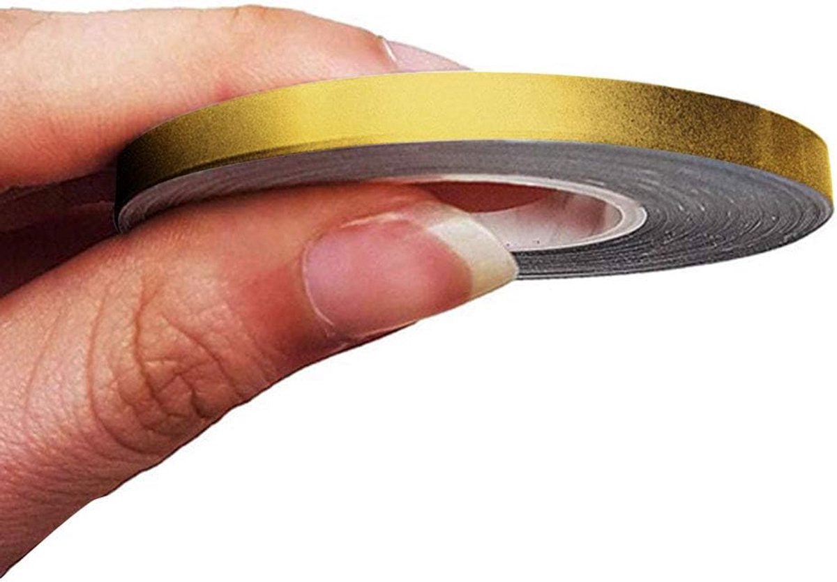 Zelfklevende strips voor auto - goud 5 mm x 10 m - decoratief en functioneel - weerbestendig - ShopVlot