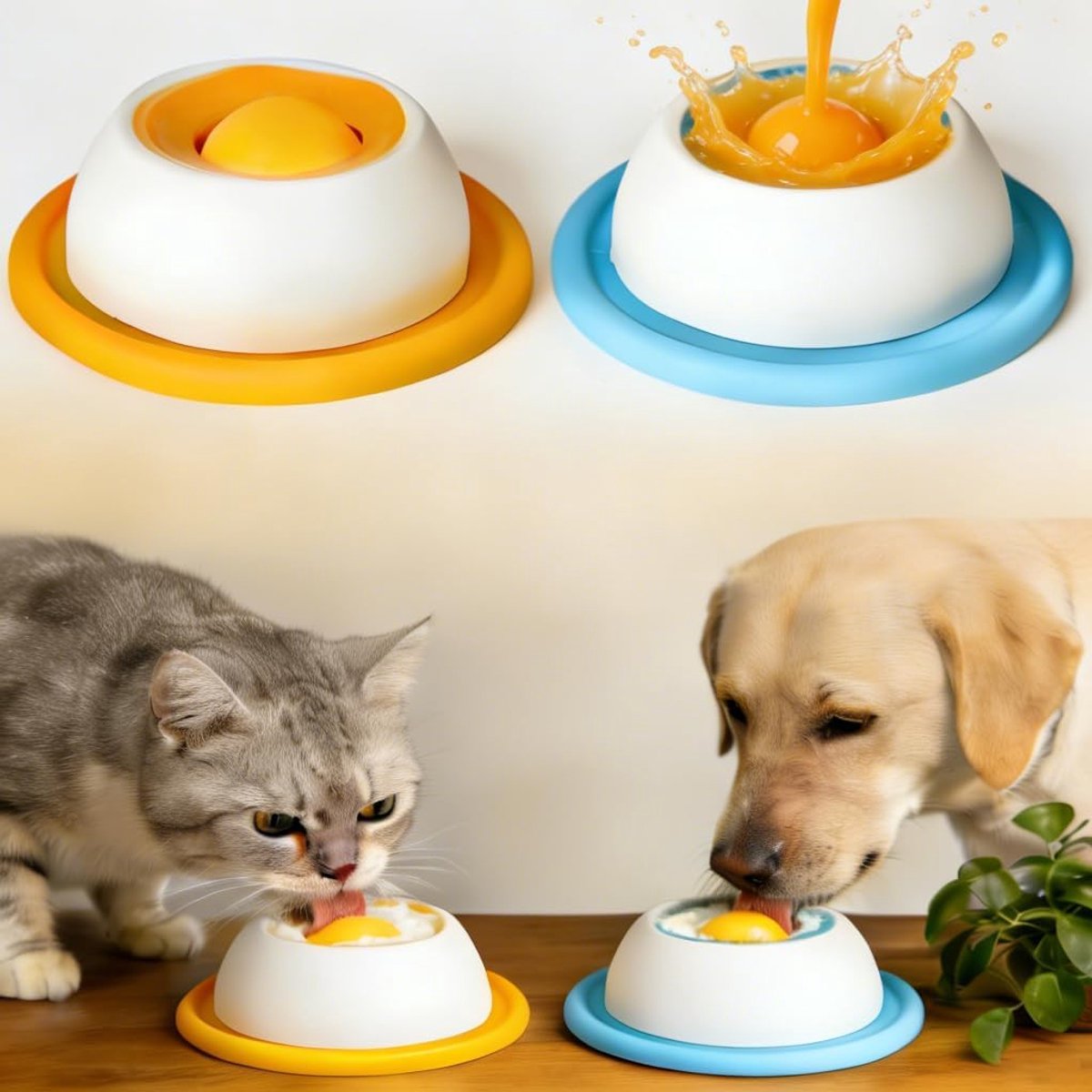 Lekbal voor honden 2 stuks - hondenlikspeelgoed - geïntegreerde draaibal - bevordert spijsvertering - ShopVlot