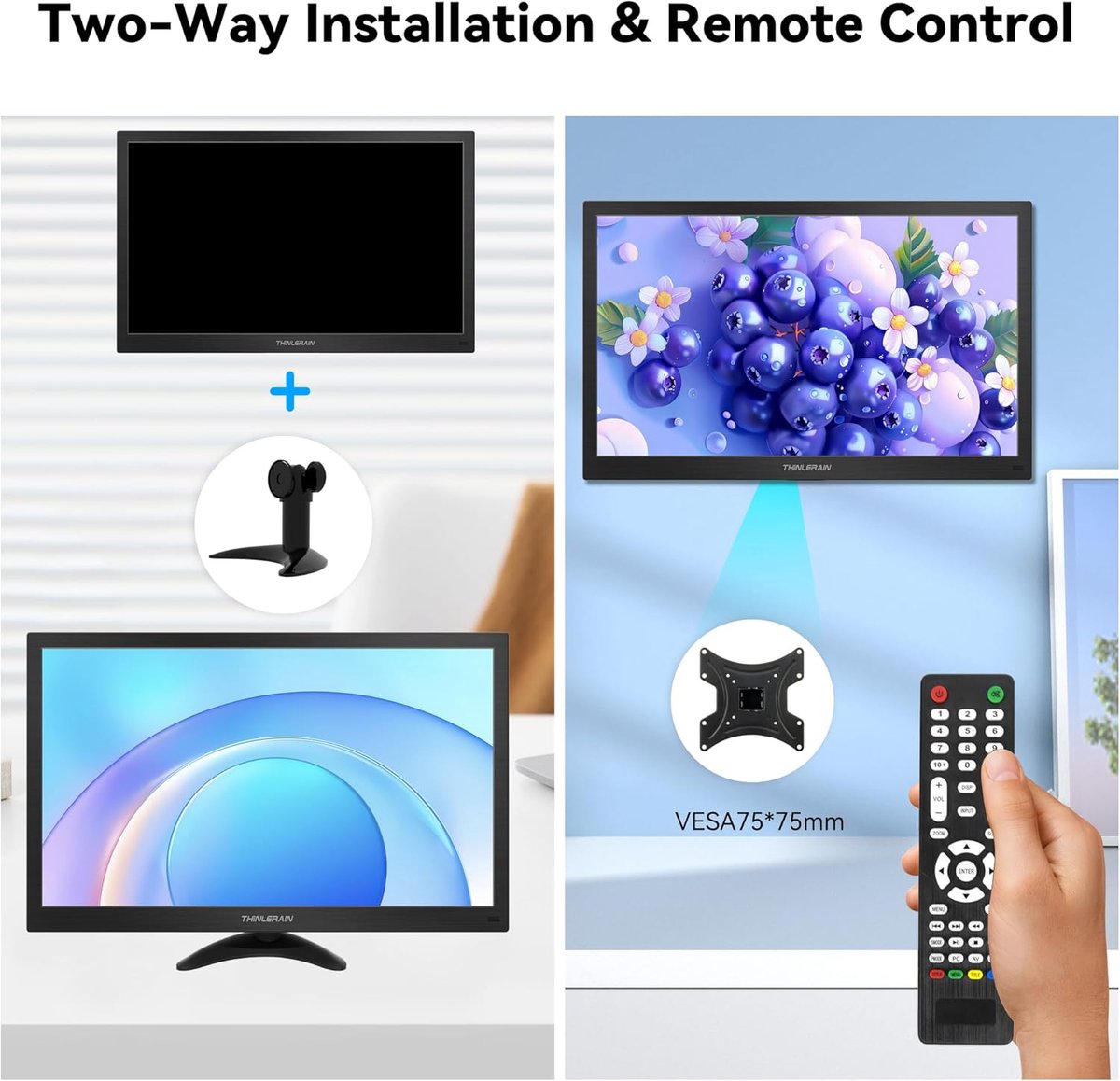 15.6 inch PC monitor - 1600×900 TN paneel - HDMI/VGA/BNC/AV/USB aansluiting - ideaal voor werk en entertainment - SnelShoppen
