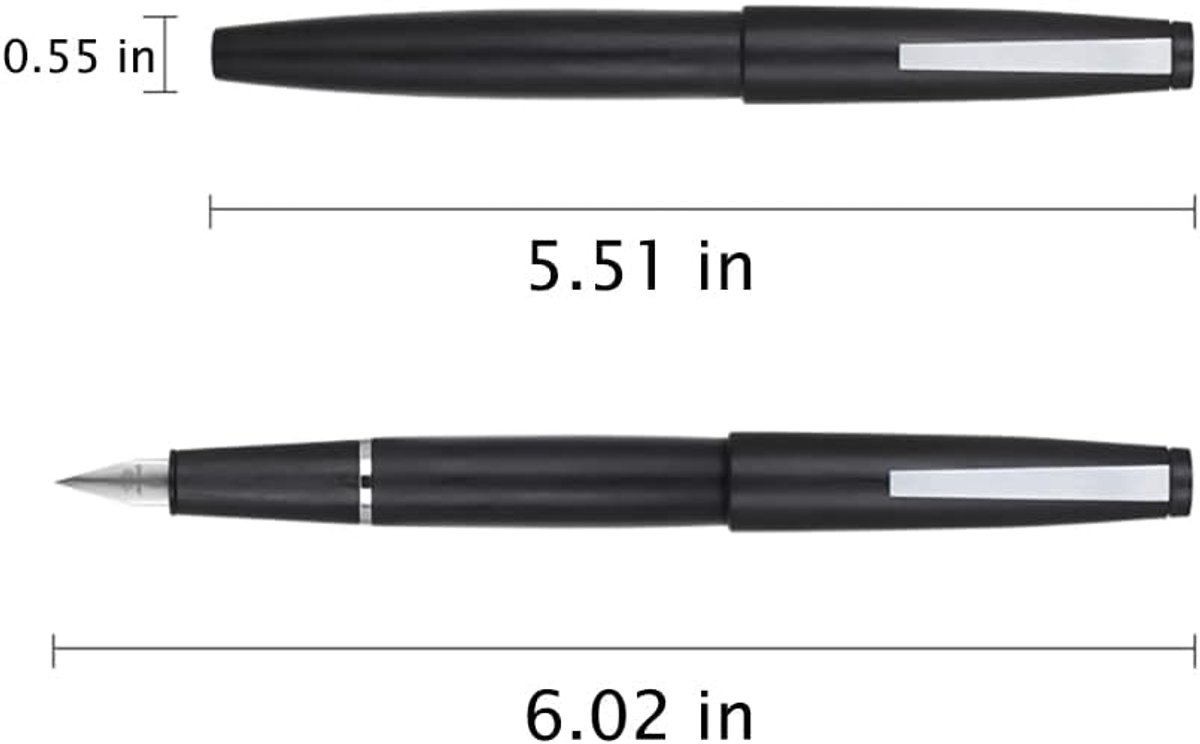 Vulpen met fijne nib - Zwart geborsteld - Elegant design - Perfect voor dagelijks schrijven - SnelShoppen
