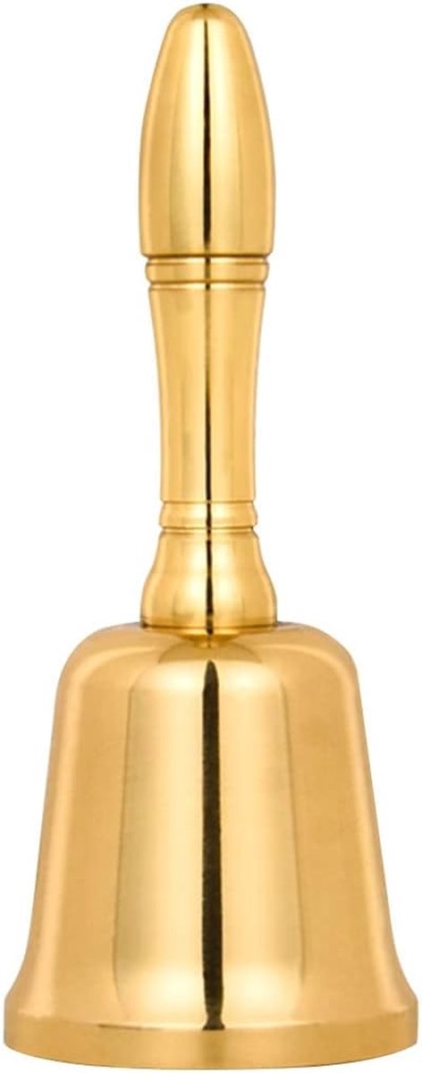 Messing Handbel - Decoratieve Bel - Hulp Oproepen - 8 Maten Beschikbaar - Tot 21 cm - Goud